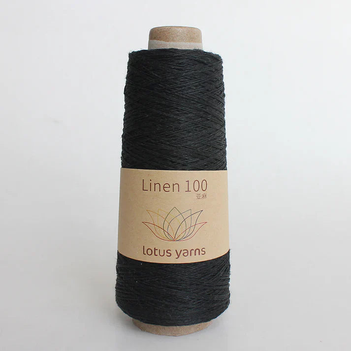 Lotus Linen 100 - Black (Color