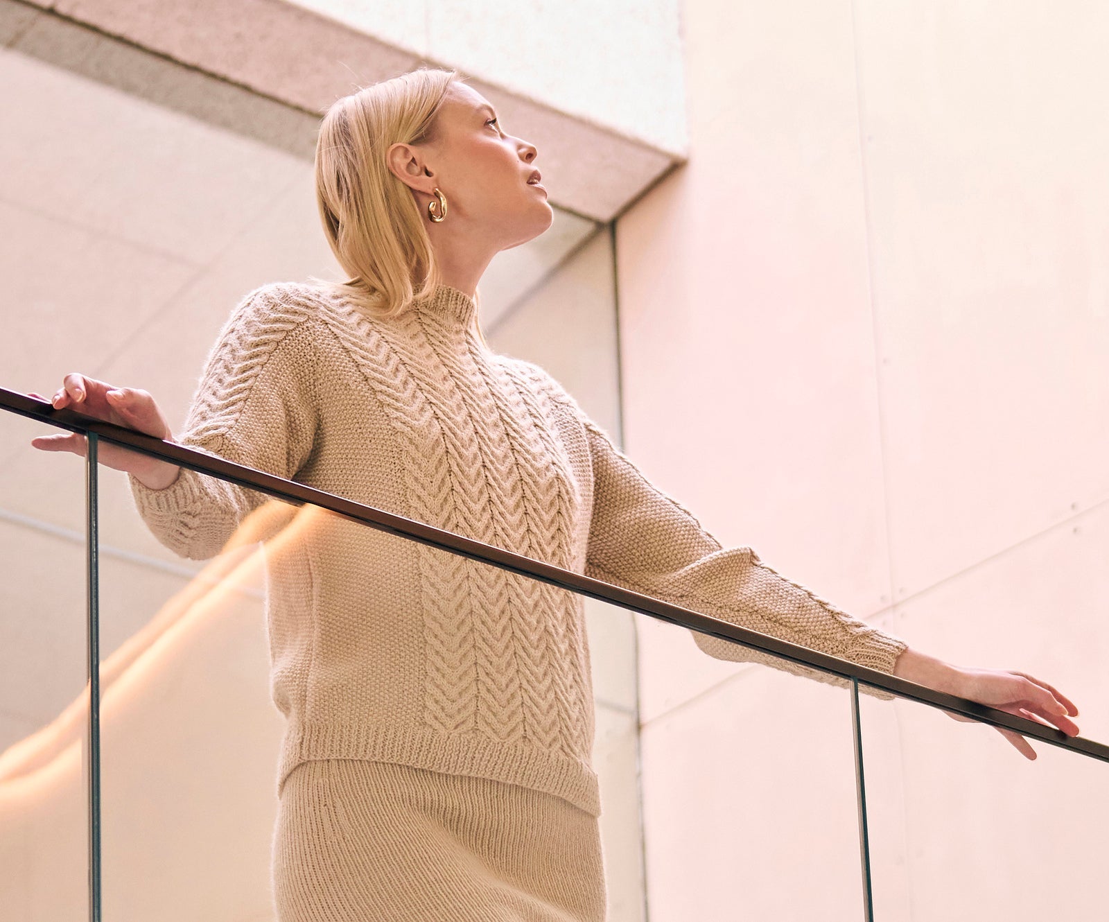 A Rowan Mode Alpaca Wool Pattern - Holme + Sandringham Pullover (PDF)