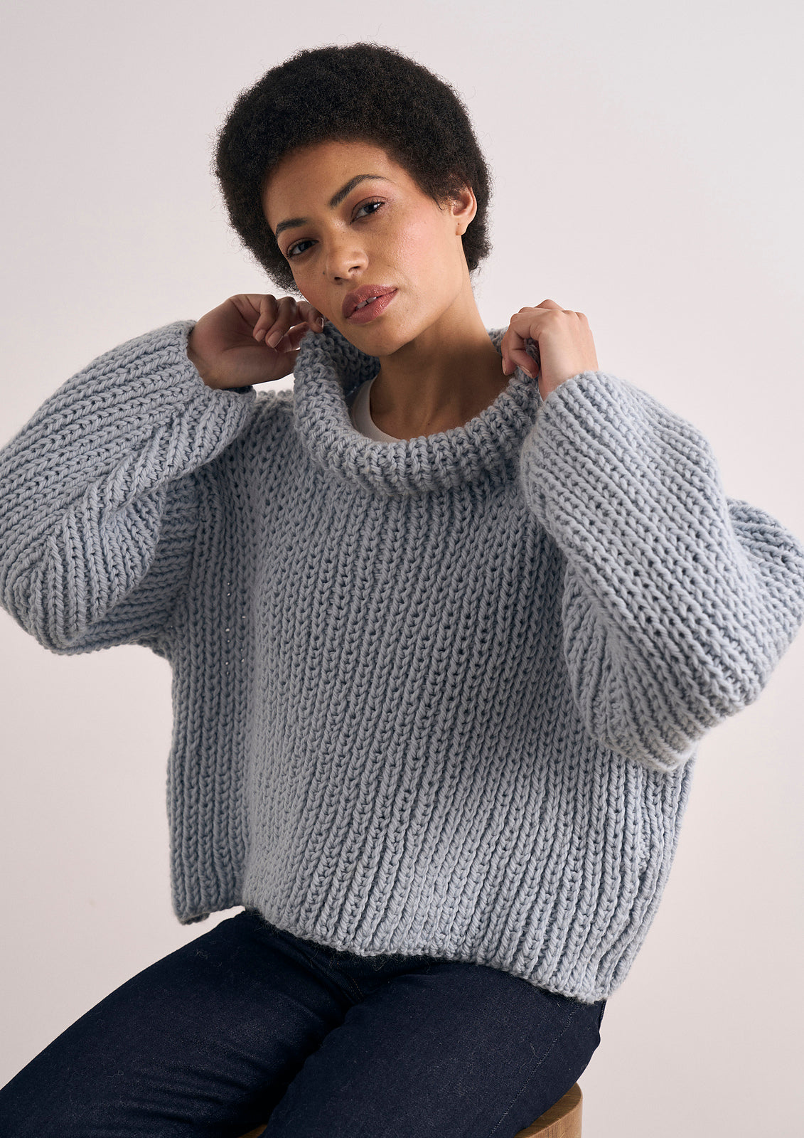A Rowan Mode Chunky Wool Pattern - Kessingland Pullover (PDF)