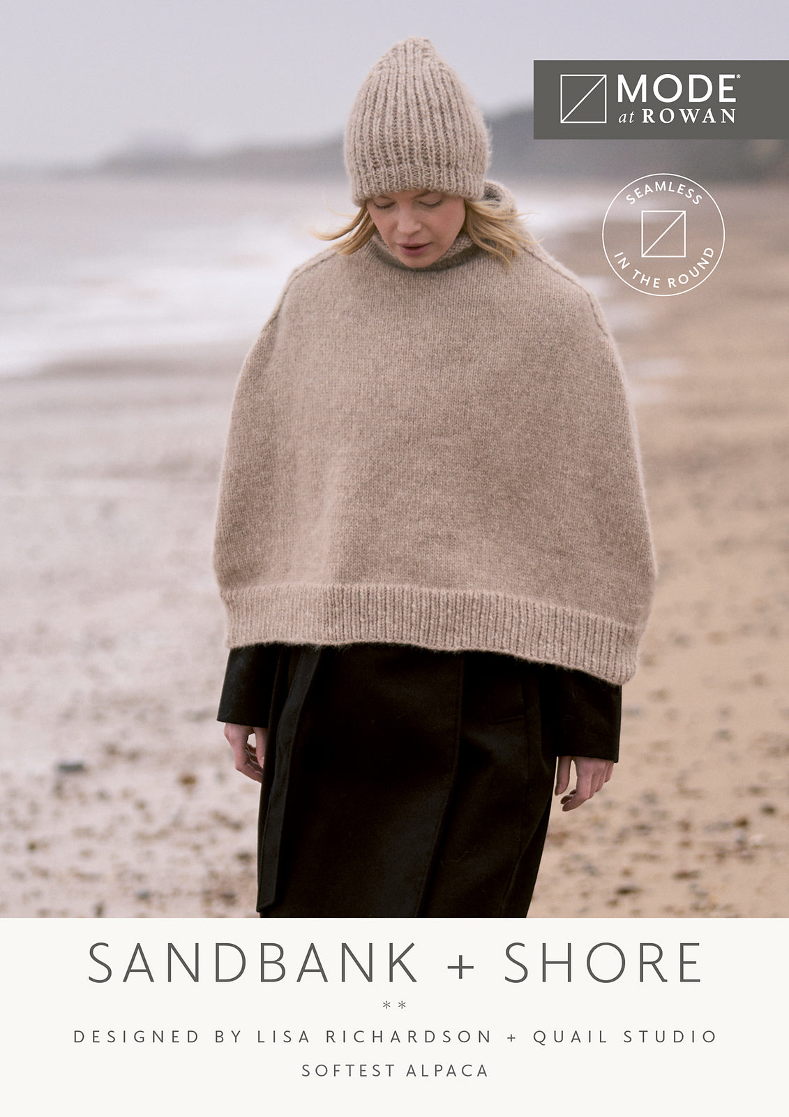 A Rowan Mode Softest Alpaca Pattern - Sandbank + Shore Hat and Poncho (PDF)
