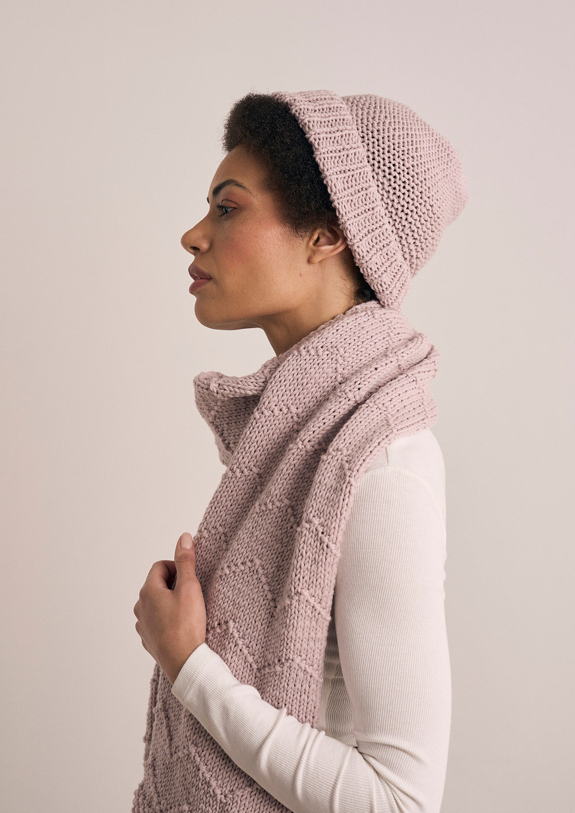 A Rowan Mode Merino Soft Pattern - Holkham Hat & Scarf (PDF)