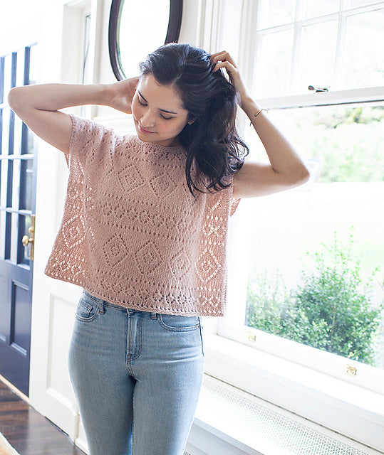 A Churchmouse Yarns and Teas Pattern - Boxy Lace Tee (PDF)