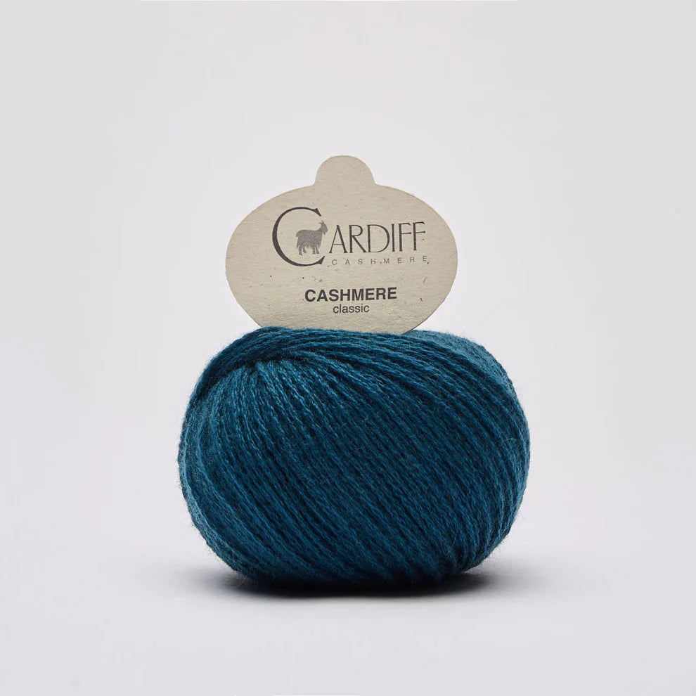 Cardiff CLASSIC 649 Dark Teal knitting and crochet yarn on sale at Live Stitch