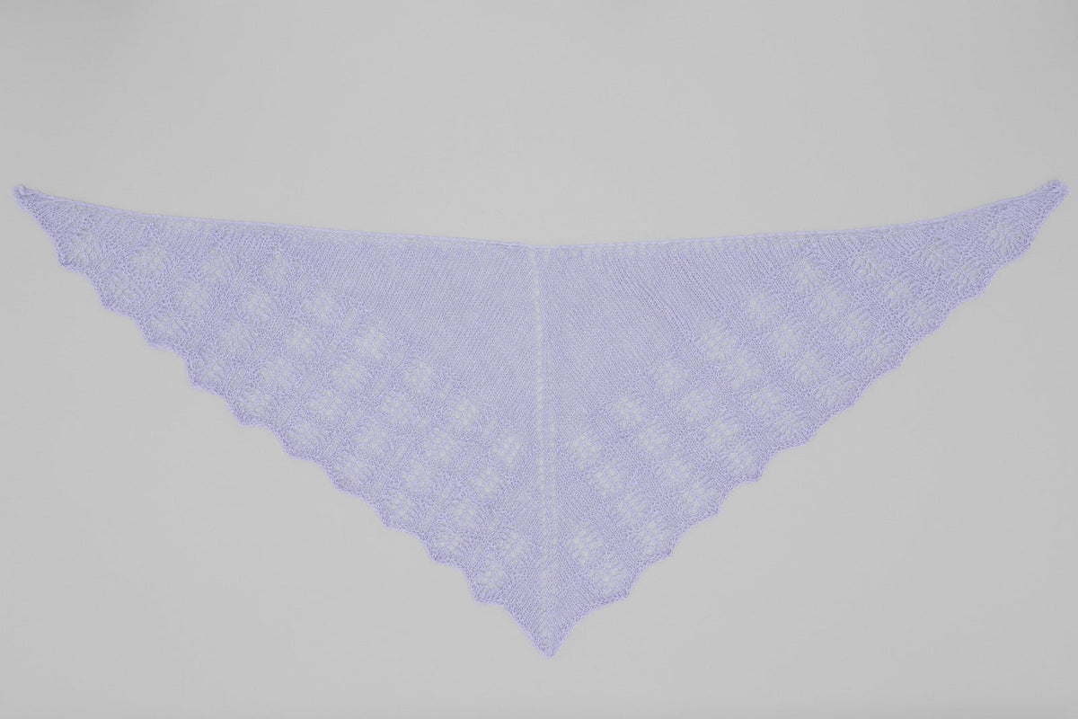 Cascade Suri Seda Pattern - Island Crest Shawl