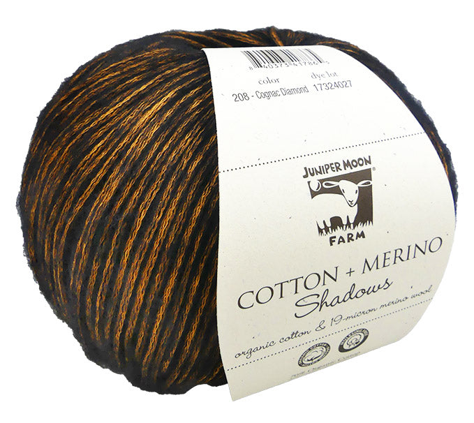 Juniper Moon Farm Cotton + Merino Shadows - Cognac Diamond (Color 