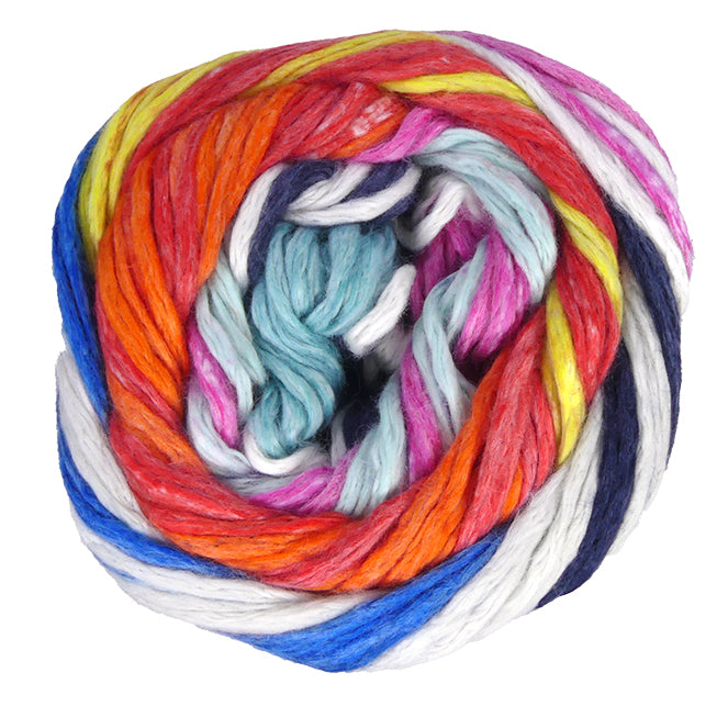 Juniper Moon Farm Cumulus Stripes - Magenta Waves (Color 