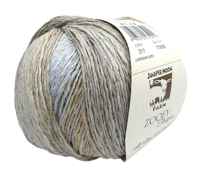Juniper Moon Farm Zooey Stripes - Lavender Grey (Color 