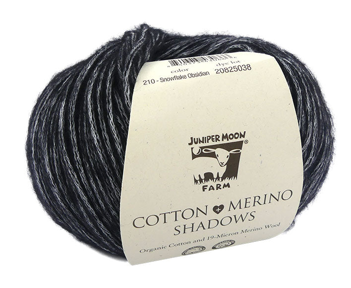 Juniper Moon Farm Cotton + Merino Shadows - Snowflake Obsidian (Color 