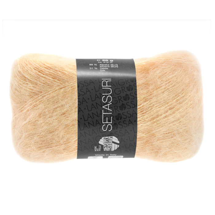 Lana Grossa Setasuri - Peach (Color #03) Knitting and Crochet Yarn at Live Stitch