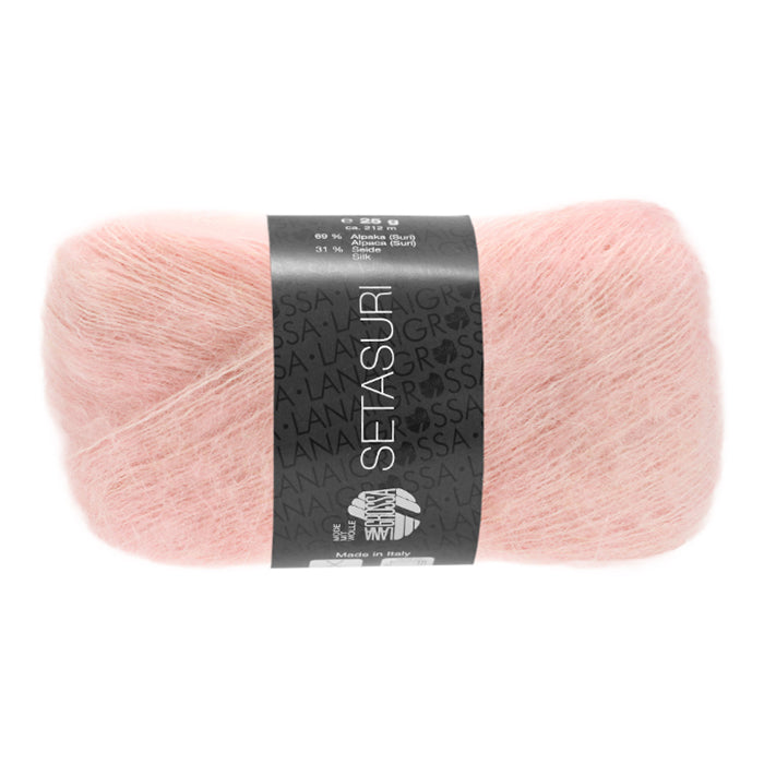 Lana Grossa Setasuri - Pink (Color #08) Knitting and Crochet Yarn at Live Stitch