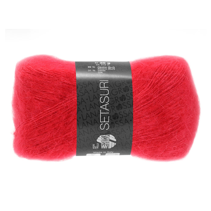 Lana Grossa Setasuri - Red (Color #09) Knitting and Crochet Yarn at Live Stitch