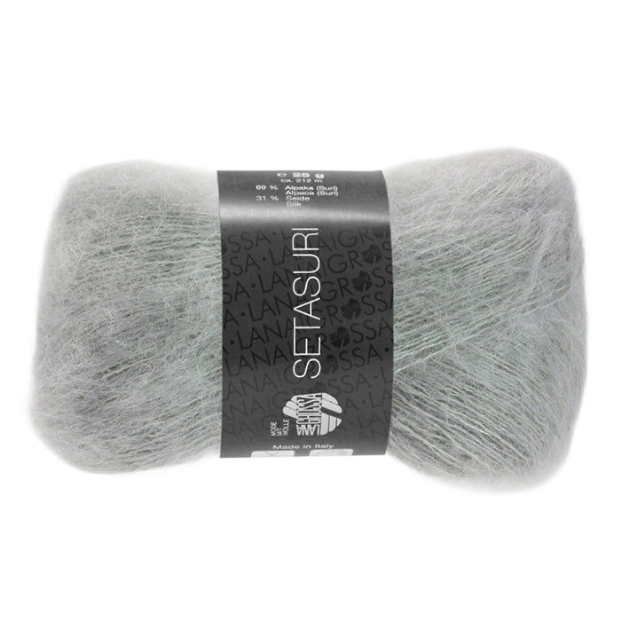 Lana Grossa Setasuri - Grey (Color #19) Knitting and Crochet Yarn at Live Stitch