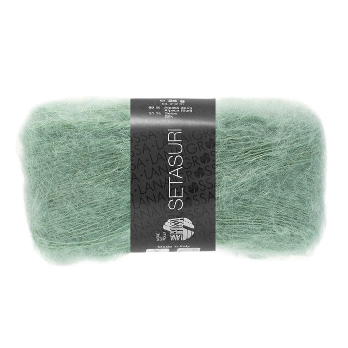 Lana Grossa Setasuri - Sage (Color #41) Knitting and Crochet Yarn at Live Stitch